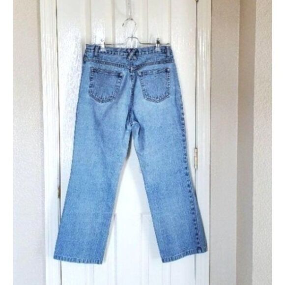 Vintage Bill Blass Womens Pants Blue M Brittany 90s Y2K Straight Leg Jeans 8 - Picture 4 of 8
